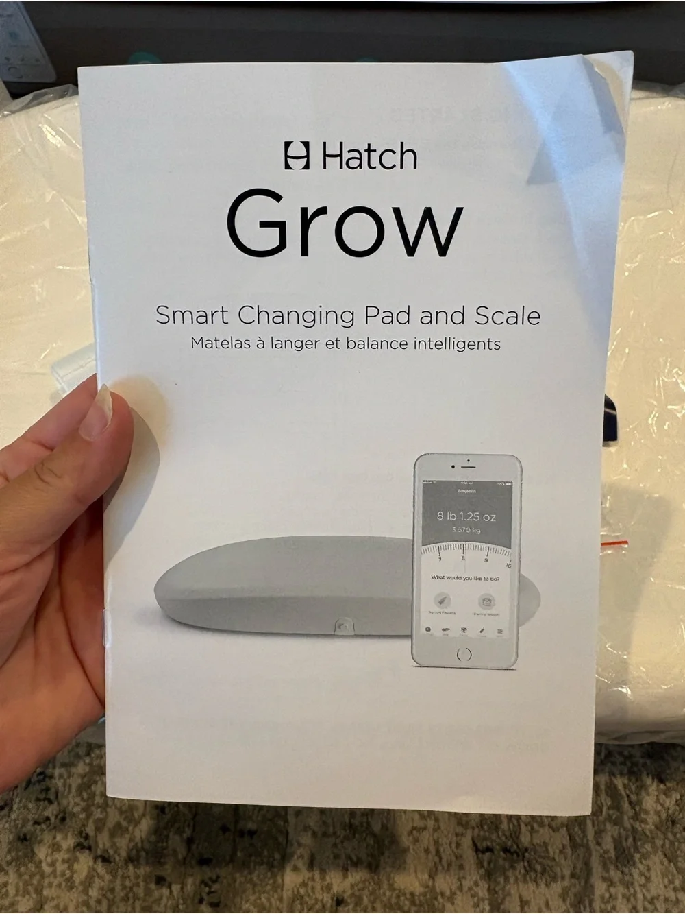 Hatch Grow Smart Baby Changing Pad & Scale White Open Box